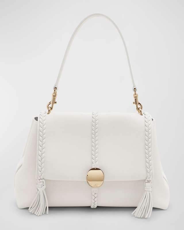 Penelope Medium Top-Handle Bag in Smooth Grained Leather